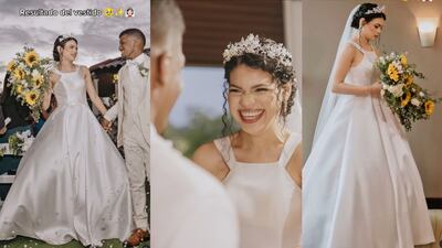 El vestido de novia de 20 dólares de una ‘influencer’ panameña: así lo encontró y lo transformó