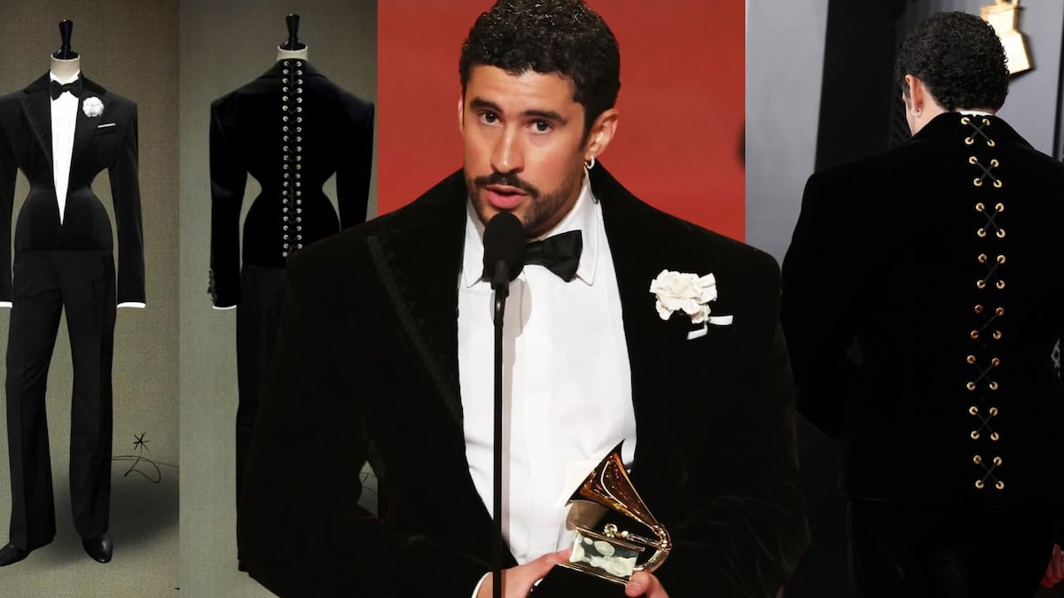 Bad Bunny: el primer hombre en vestir un diseño de alta costura de la firma francesa Schiaparelli en una alfombra roja