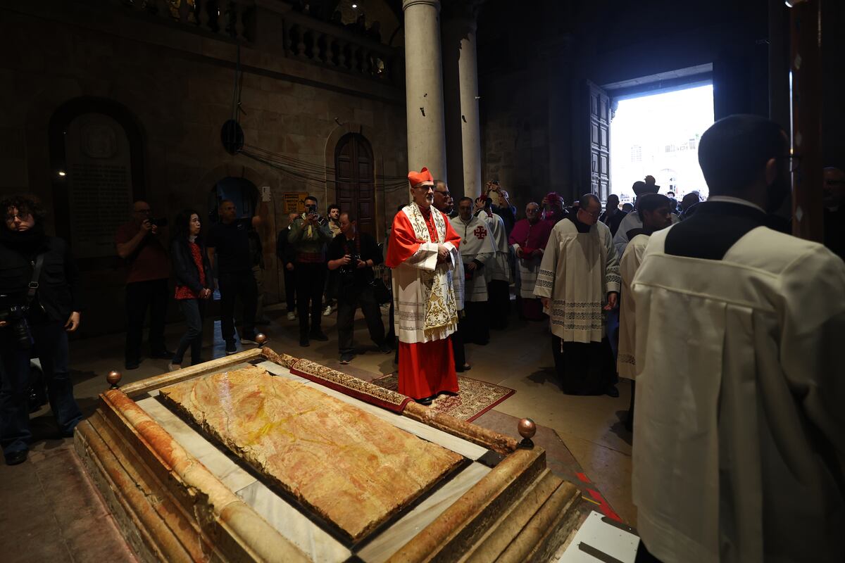 Así se vivió en Jerusalén el lavatorio de los pies durante el Jueves Santo