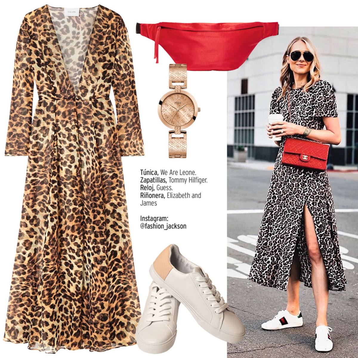 ¿Cómo me lo pongo yo? 4 atuendos con estampado animal y el color rojo