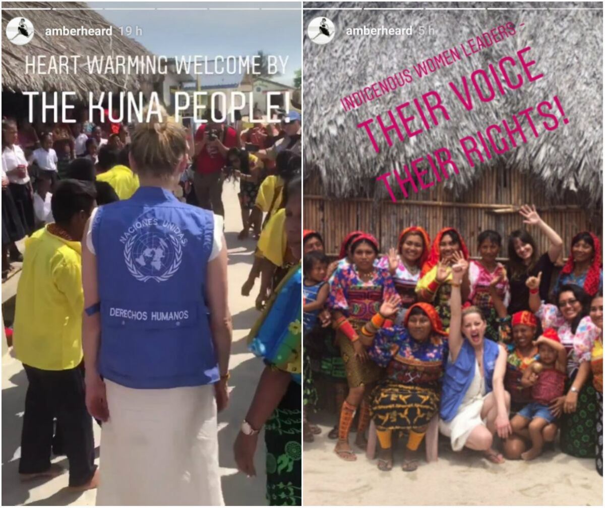 La actriz Amber Heard comparte fotos de su gira a Guna Yala