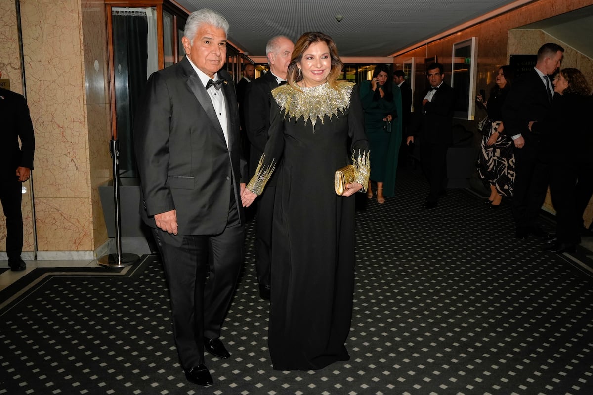 La primera dama Maricel de Mulino y su vestido de gala para el banquete del premio Nobel 2025