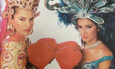 La portada de ELLAS con las reinas de Calle Arriba y Calle Abajo de Las Tablas hace 25 años