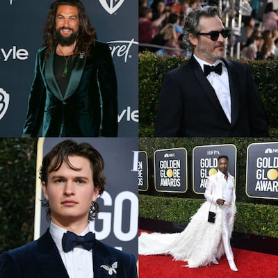 Terciopelo y ‘glitter’, el estilo masculino en los Globos de Oro 2020