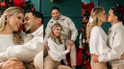 Entre besos y sonrisas: La sesión de fotos navideñas del ex ‘Esto es Guerra’ Kevin Fernández y Señorita Panamá 2010, Anyoli Ábrego