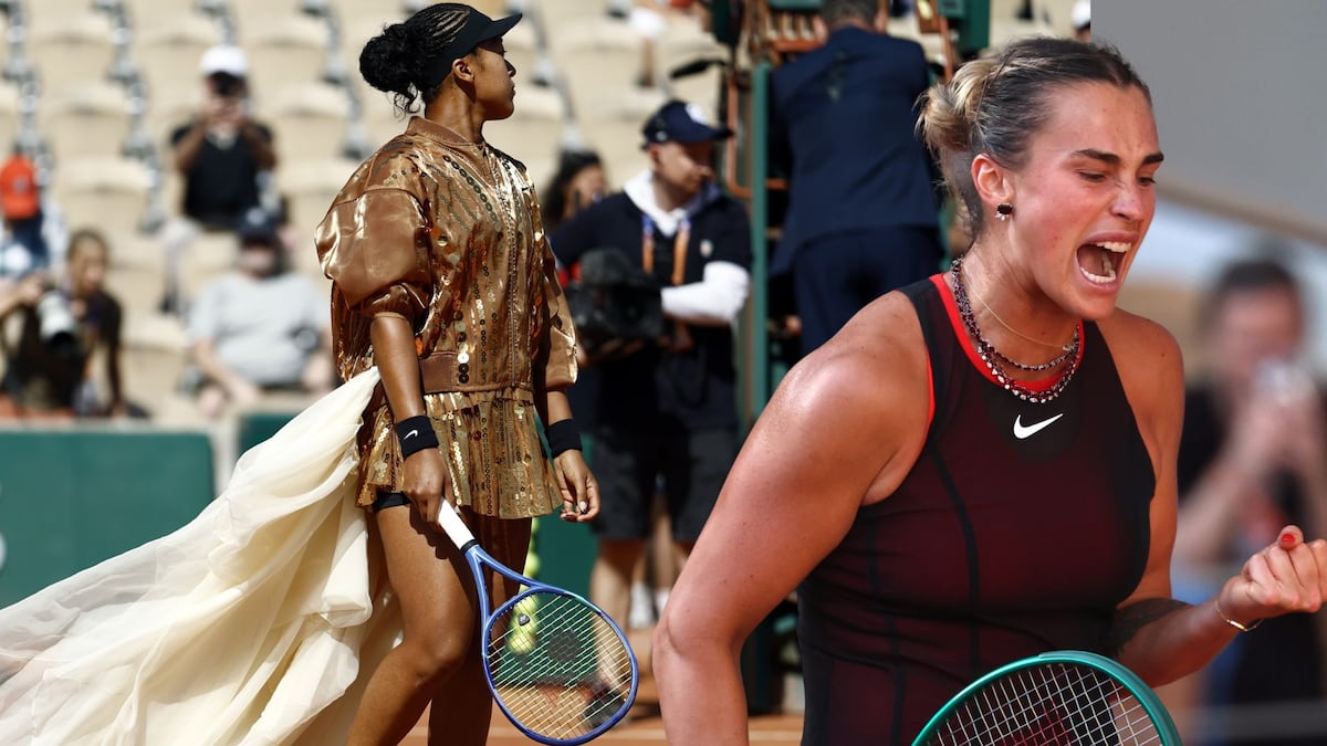Diamantes y lentejuelas, el brillo de la moda desfila en la tierra batida de Roland Garros