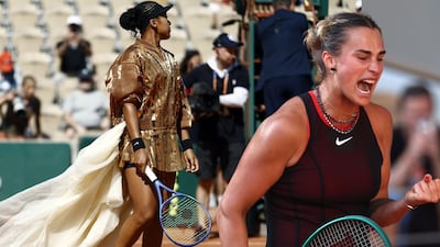 Diamantes y lentejuelas, el brillo de la moda desfila en la tierra batida de Roland Garros