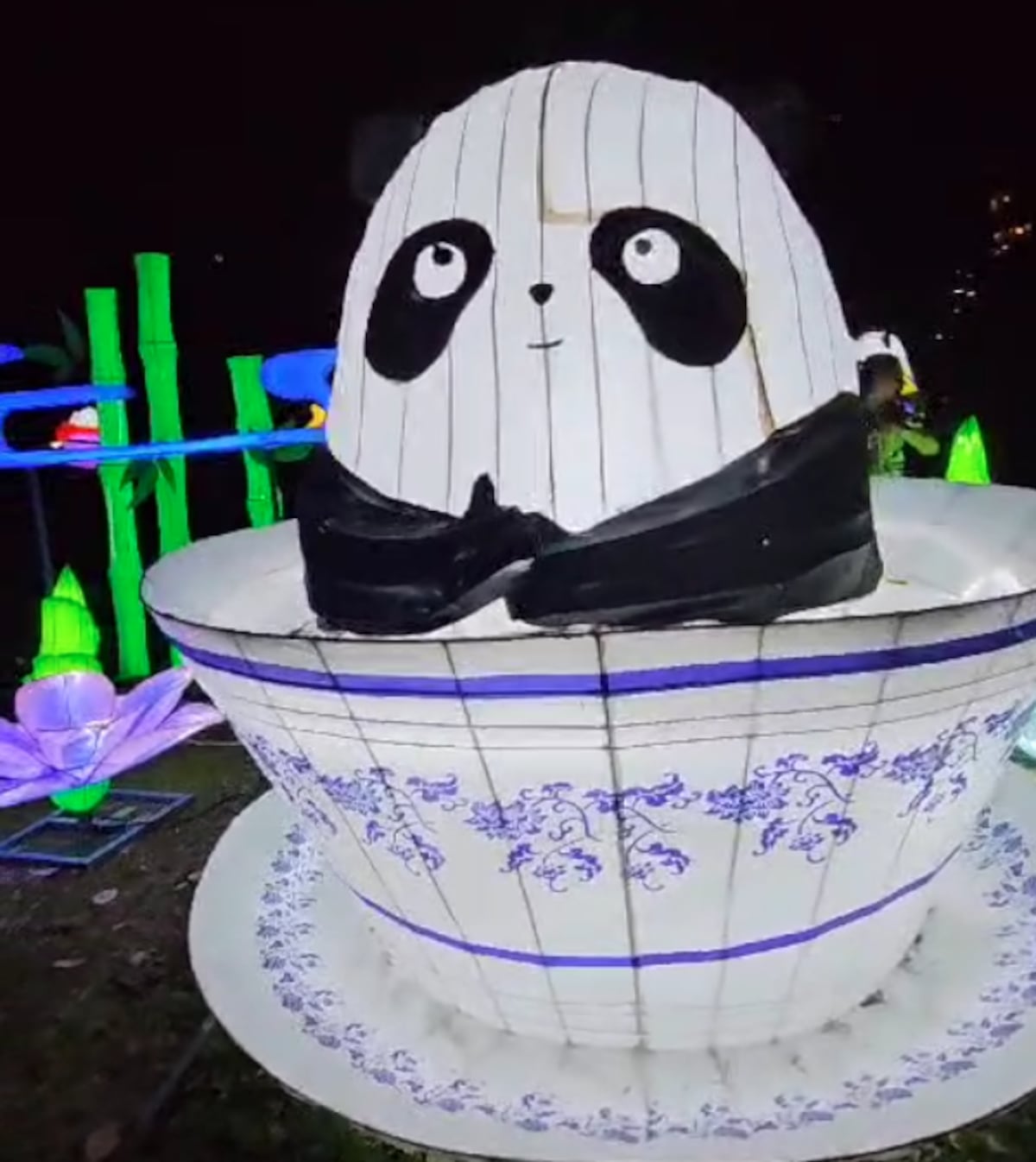 El festival de linternas chinas alumbra el camino en el parque Omar