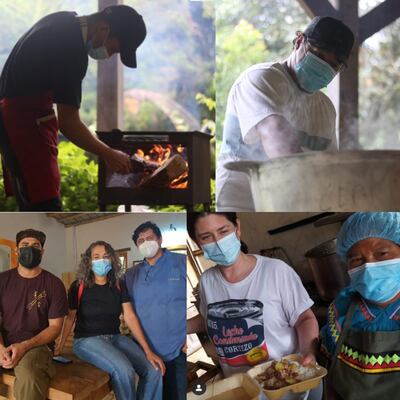 Comida solidaria para los afectados en Tierras Altas, rescatistas y bomberos