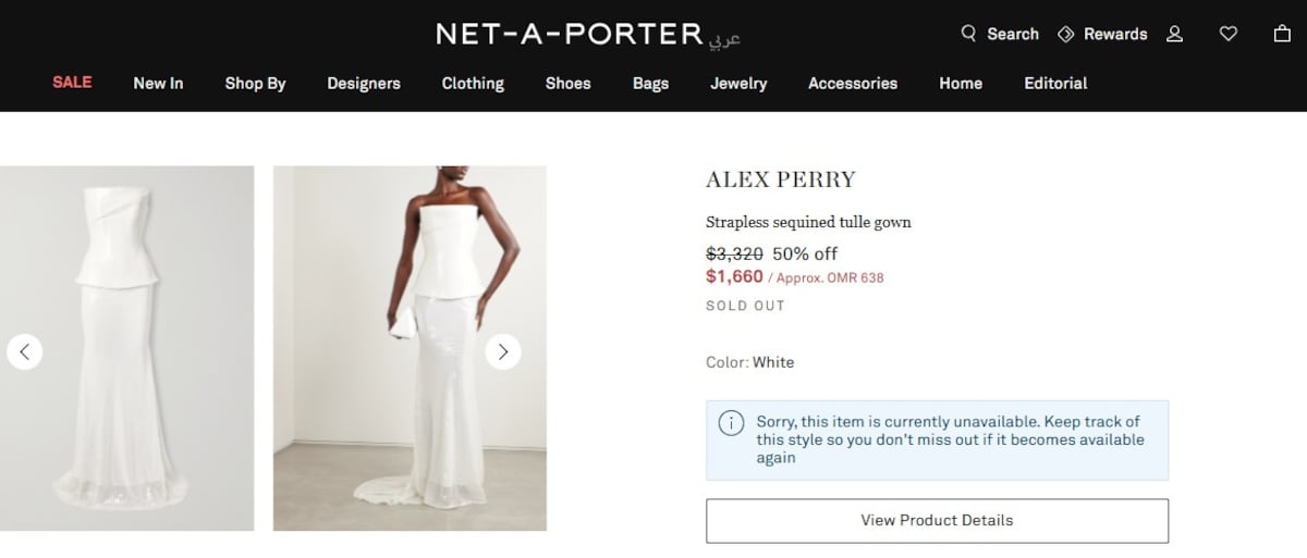 Julianne Roux luce para su boda civil un vestido de novia del diseñador australiano Alex Perry