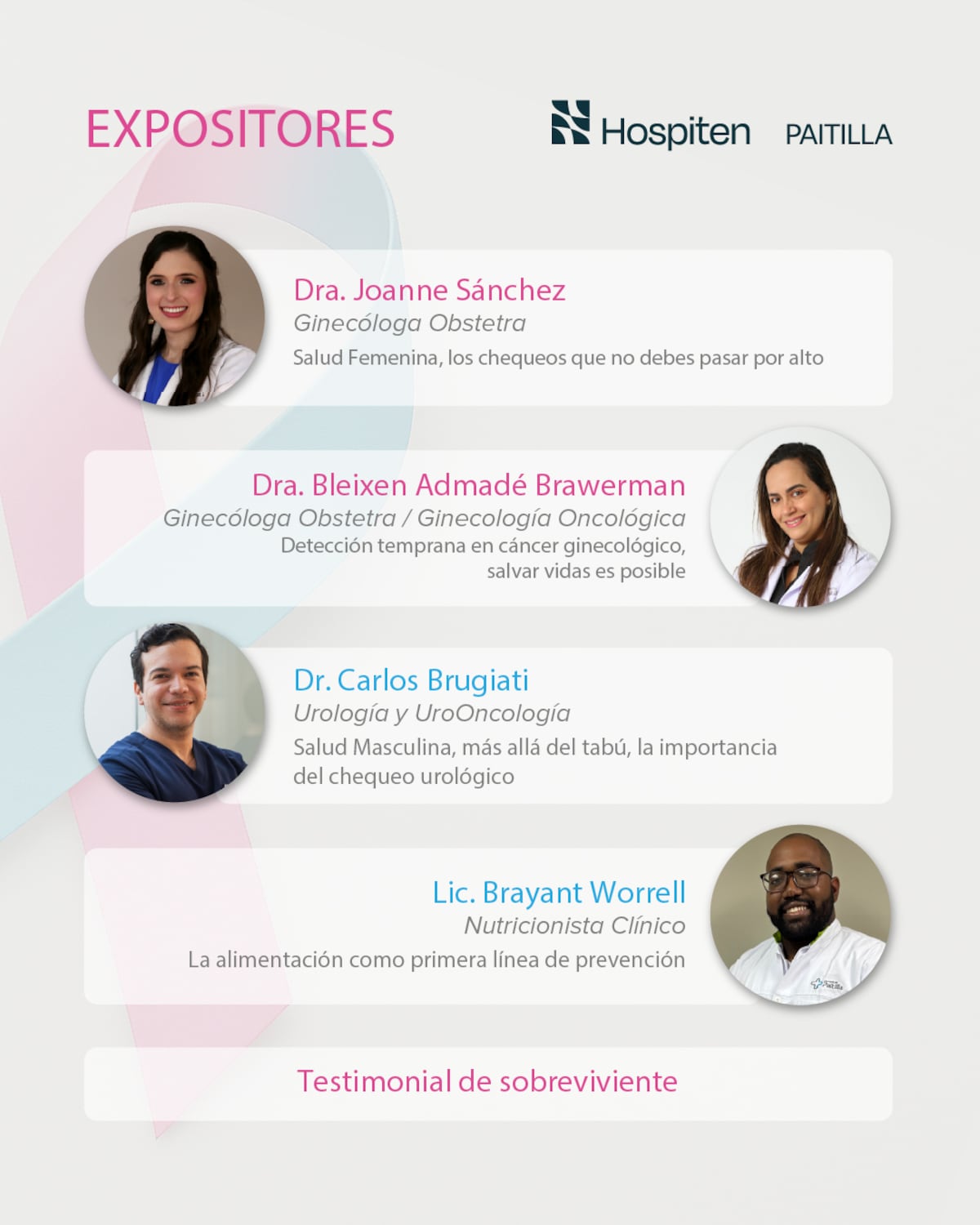 Hospiten Paitilla realizará evento Pink & Blue, Be Brave: Dos colores, juntos por la detección temprana