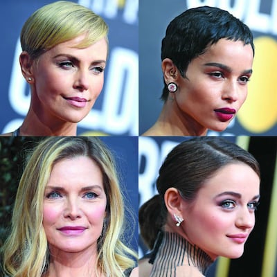 Corto y ‘sin makeup’, tendencias de maquillaje y peinados en los Globos de Oro 2020