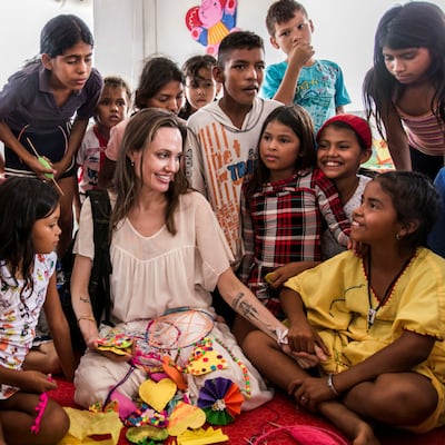 Angelina Jolie aboga ante Colombia por hijos de migrantes venezolanos