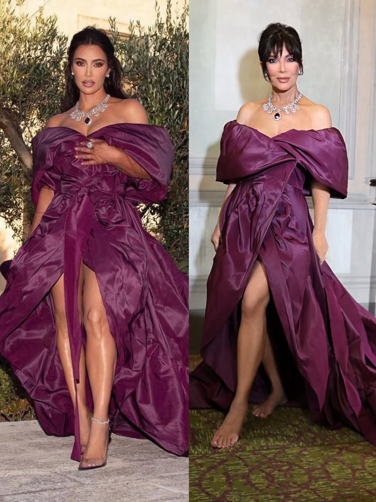 Kris Jenner reutilizó en Italia un vestido Dolce & Gabanna de su hija Kim Kardashian 