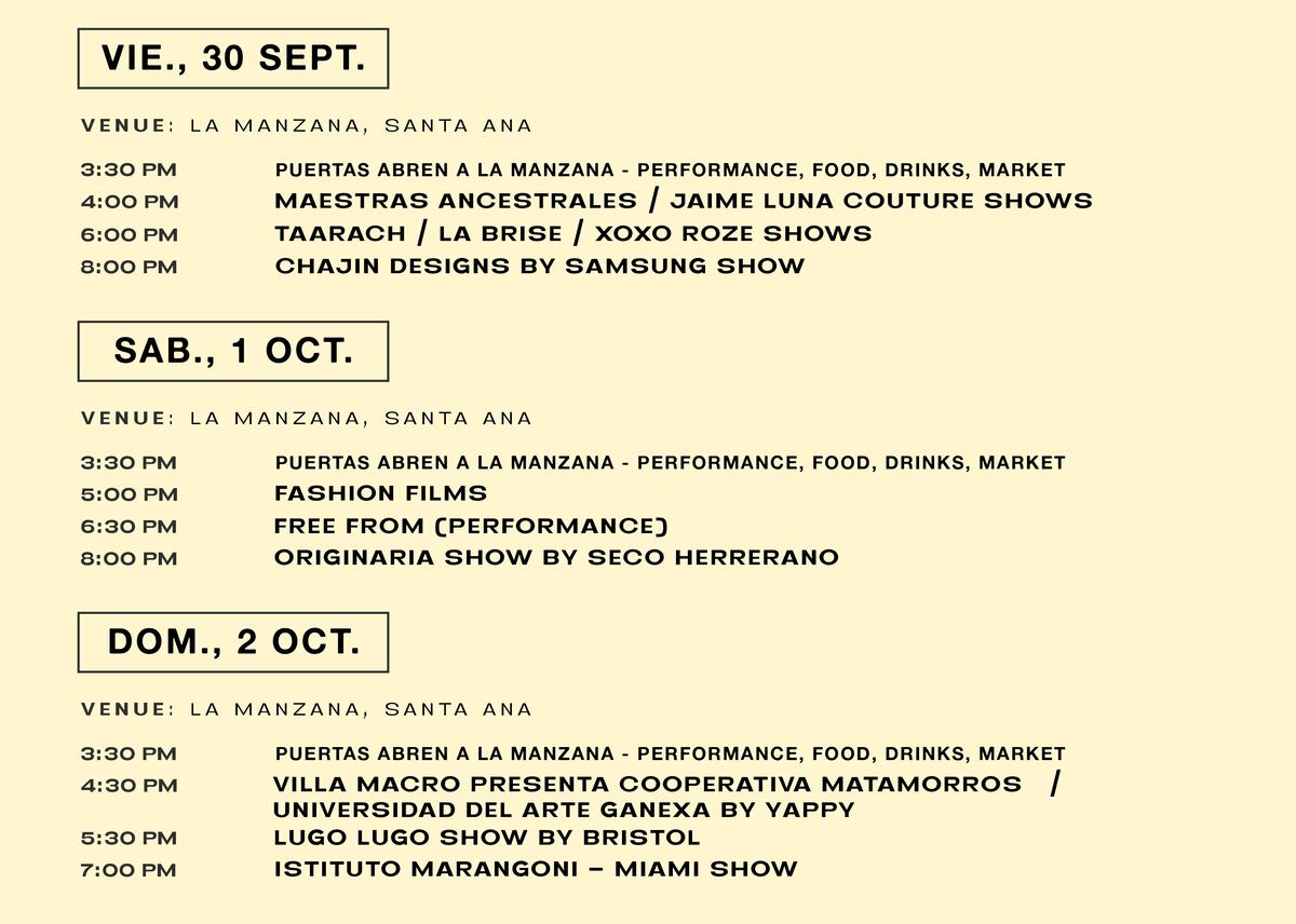 Panamá Fashion Week: estas son las fechas, la agenda y los diseñadores