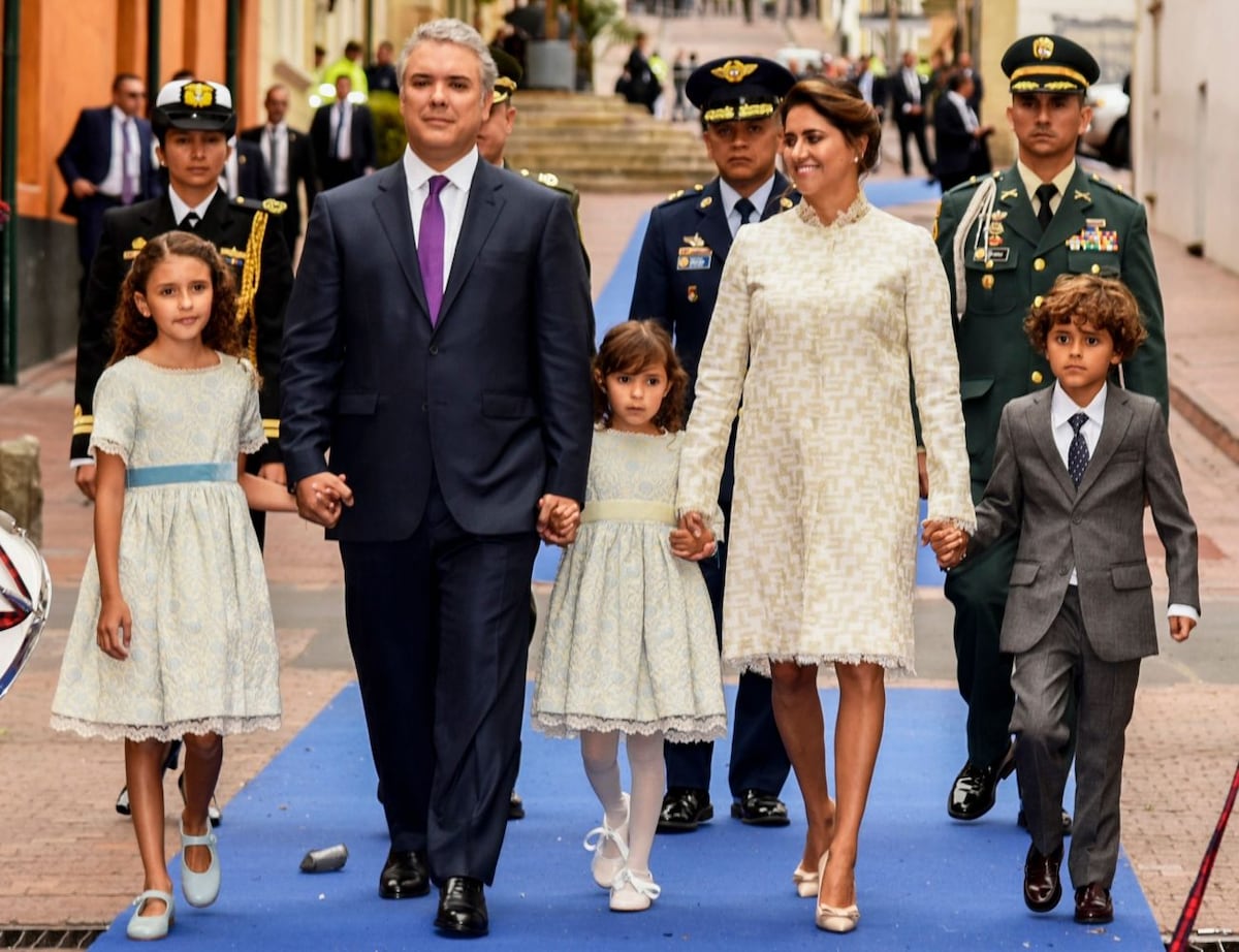 Las fotos oficiales de la familia presidencial de Colombia