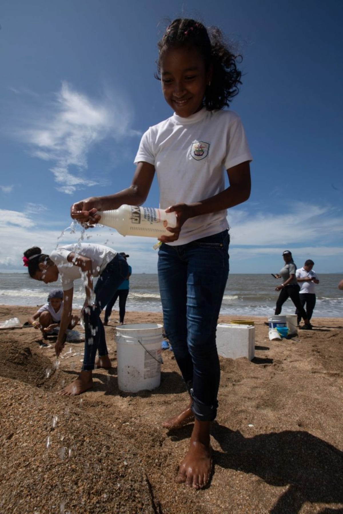 Concurso de figuras de arena en la playa de Veracruz