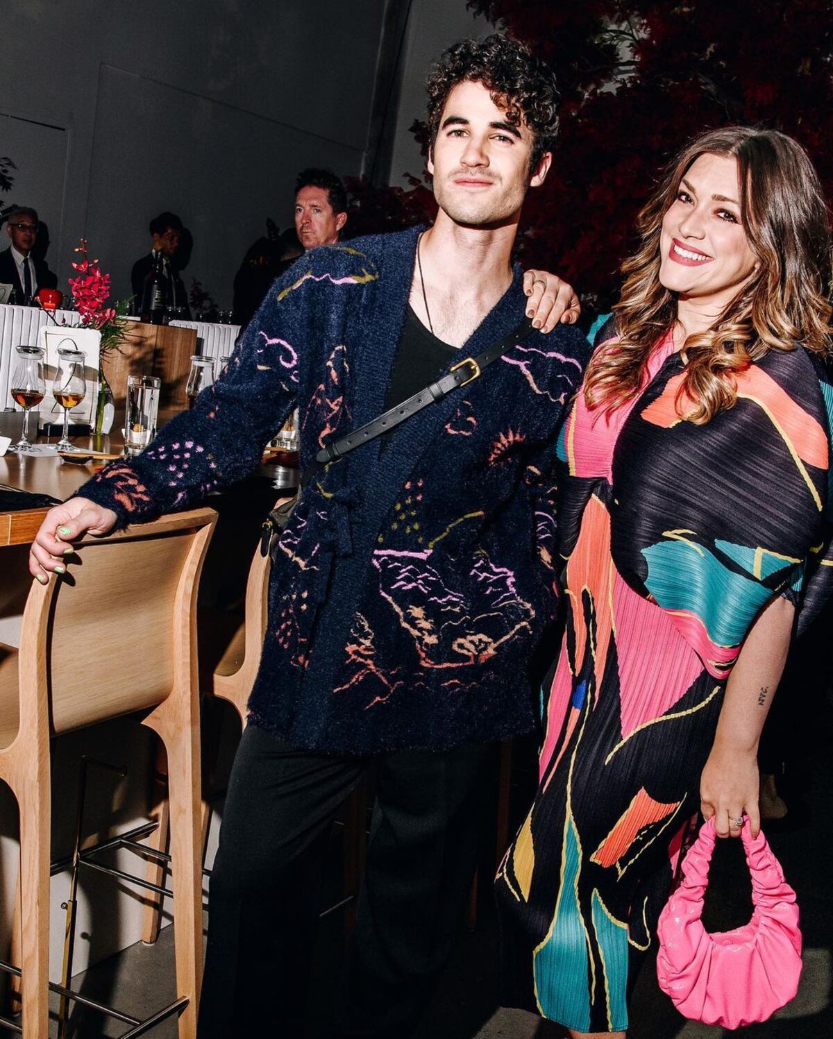 La falda del tul fucsia de Darren Criss en los CFDA Fashion Awards
