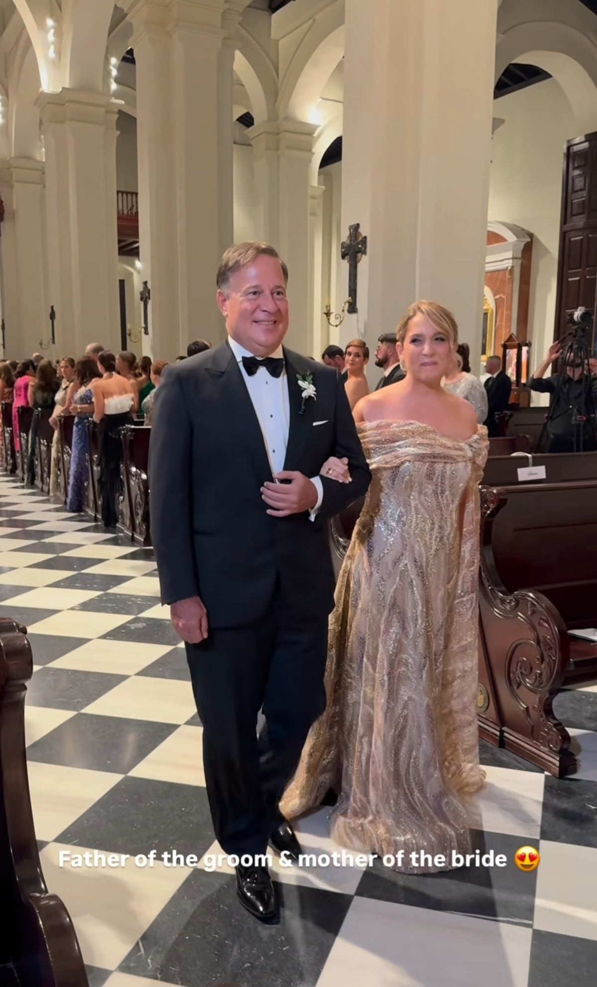 Adrián Varela, hijo del expresidente Juan Carlos Varela, se casa por la iglesia con Anabelle Laffitte