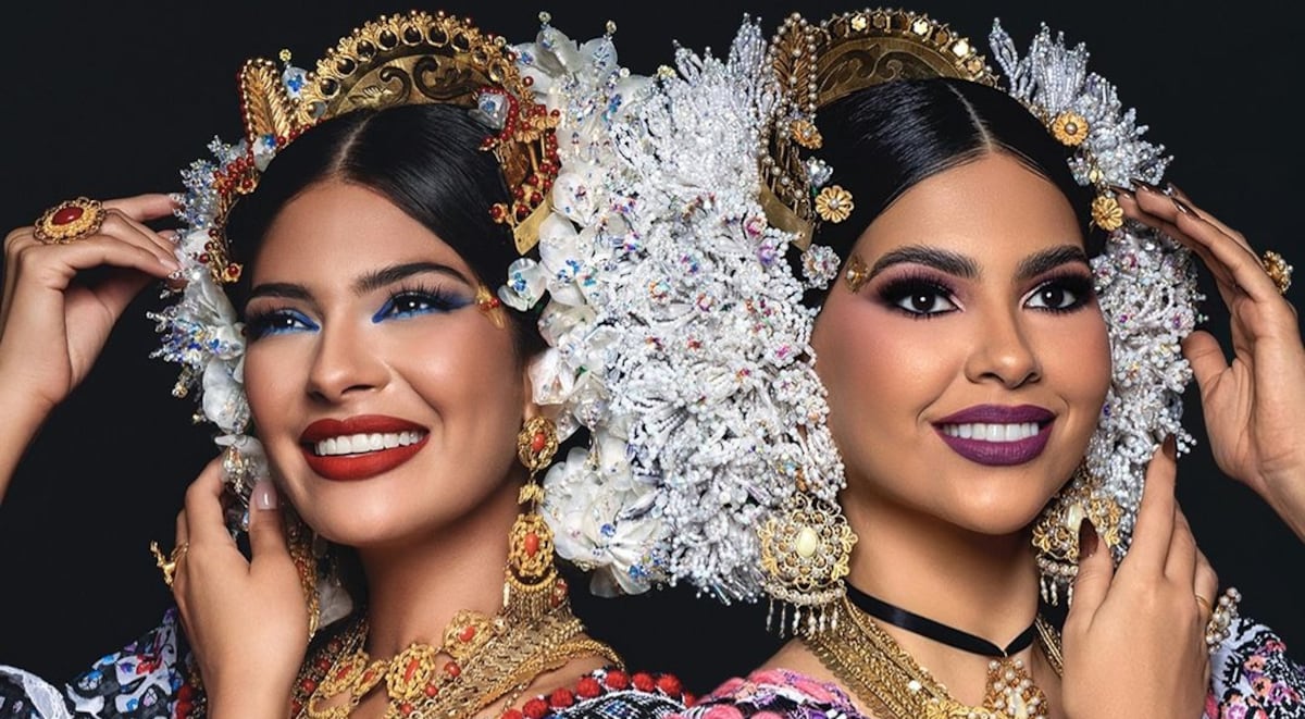 Una Miss Universo empollerada: las fotos oficiales Sheynnis Palacios y Natasha Vargas luciendo polleras de gala