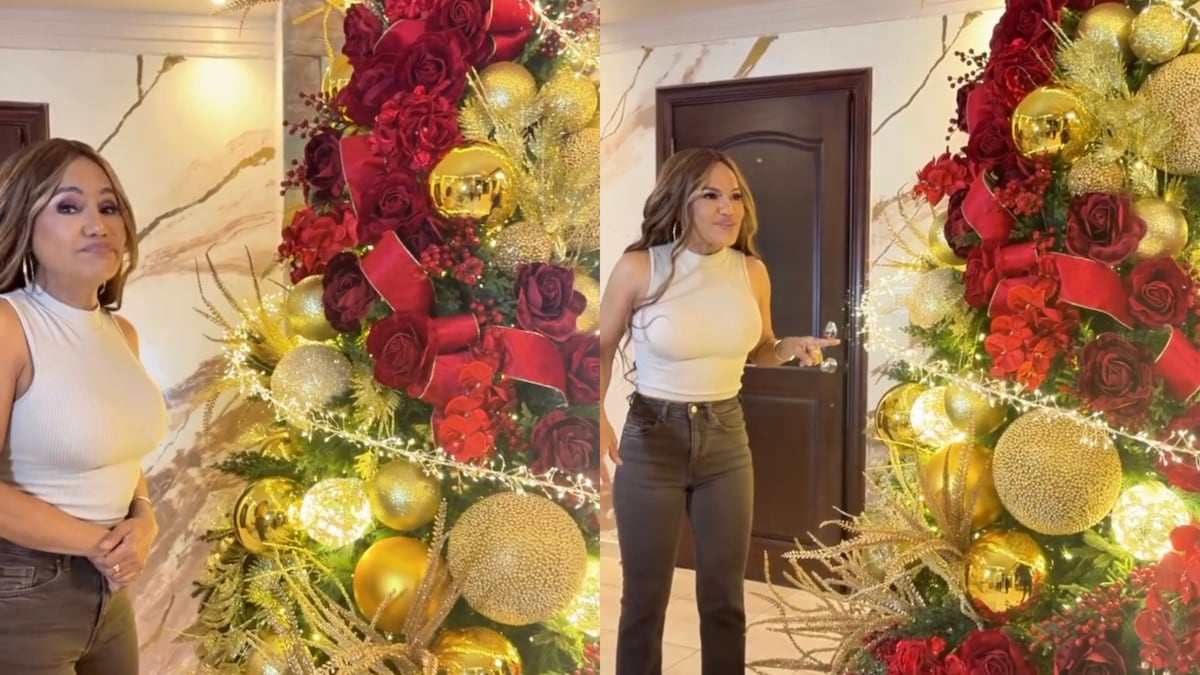 La cantante Sandra Sandoval ya puso su árbol de Navidad en pleno octubre
