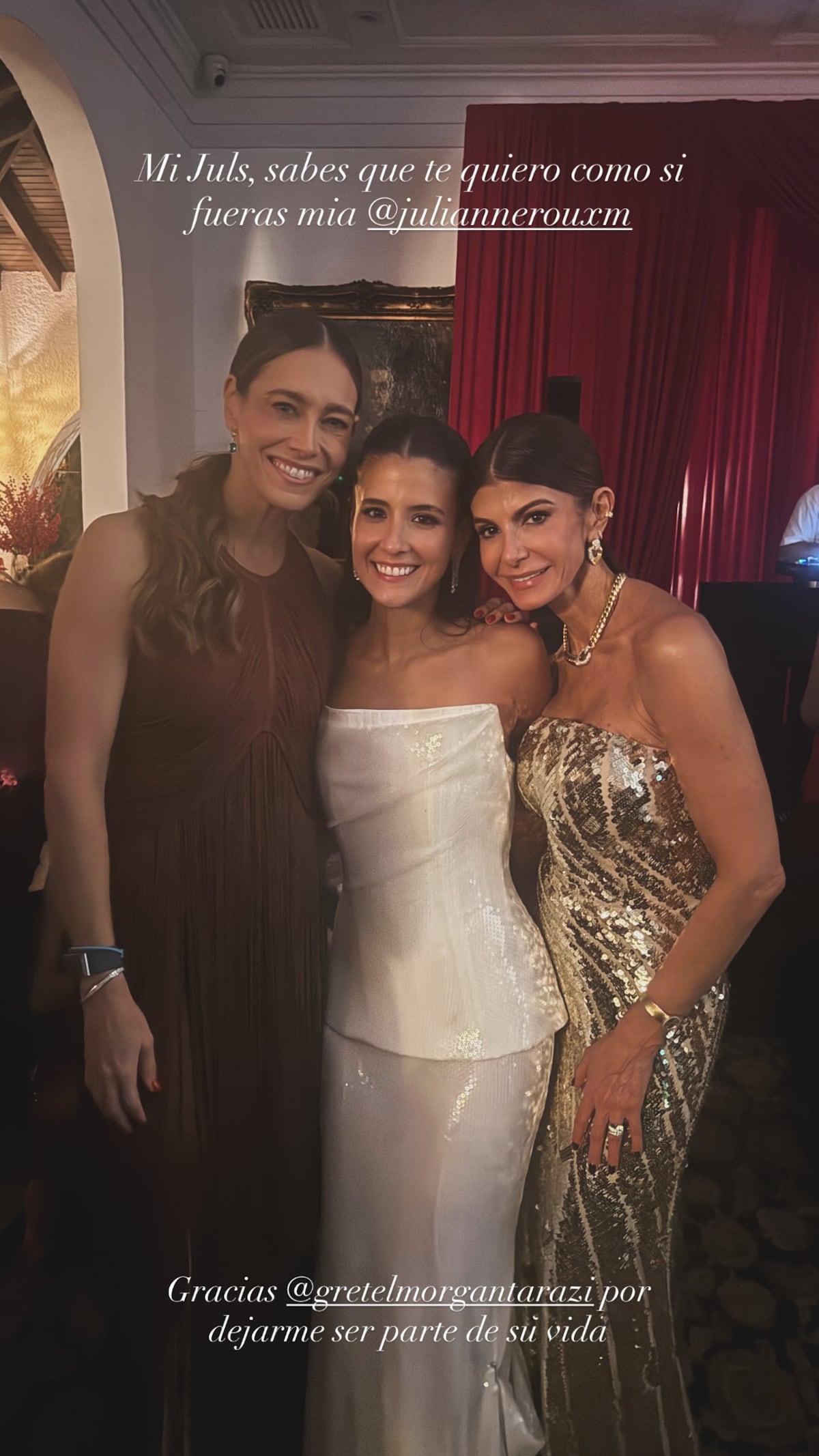 ‘Mi Juls, sabes que te quiero como si fueras mía’, el mensaje de Vicky Huertematte a Julianne Roux por su boda