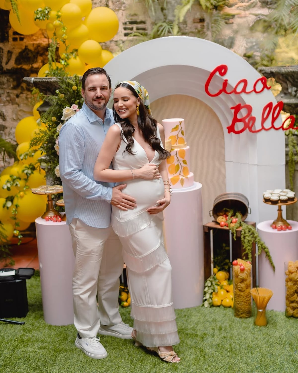 Sheldry Sáez celebró su cumpleaños y baby shower con una temática italiana, inspiradas en las raíces de su esposo