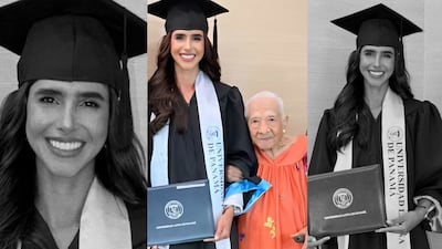 Carmen Jaramillo, Señorita Panamá 2020, celebra su graduación de psicóloga acompañada de su bisabuela de 102 años