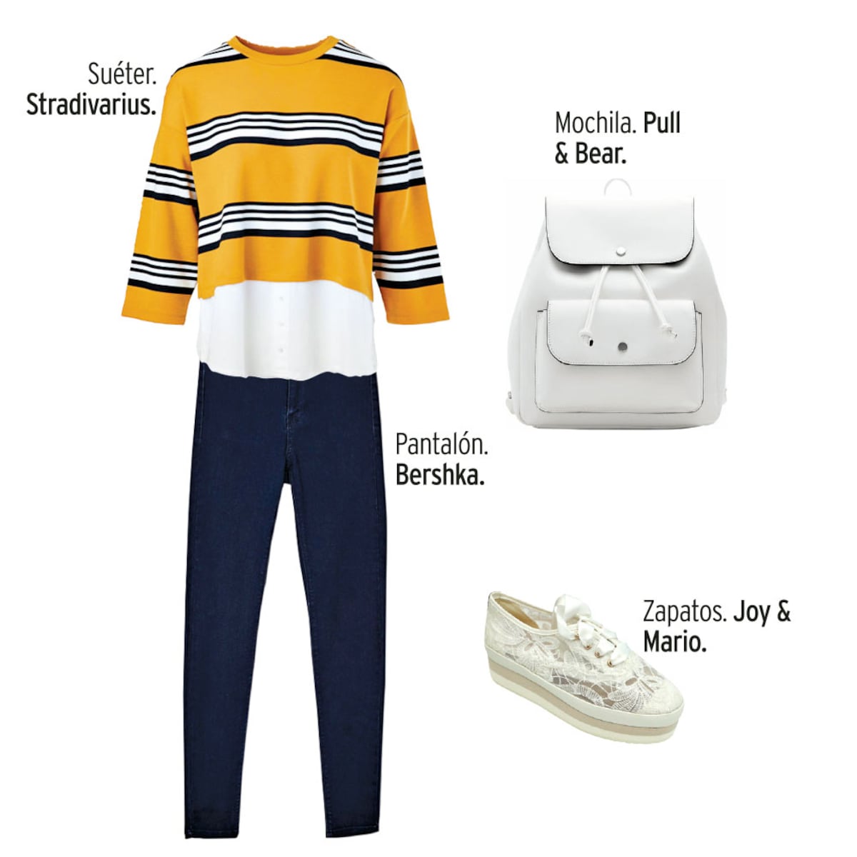 Azul profundo con mostaza: 4 atuendos para llevar