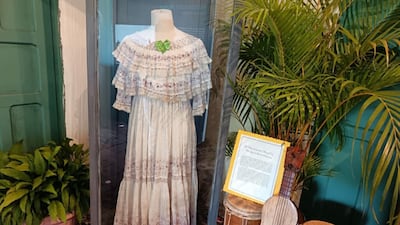 Confeccionada hace 160 años, esta es una de las polleras más antiguas de Panamá