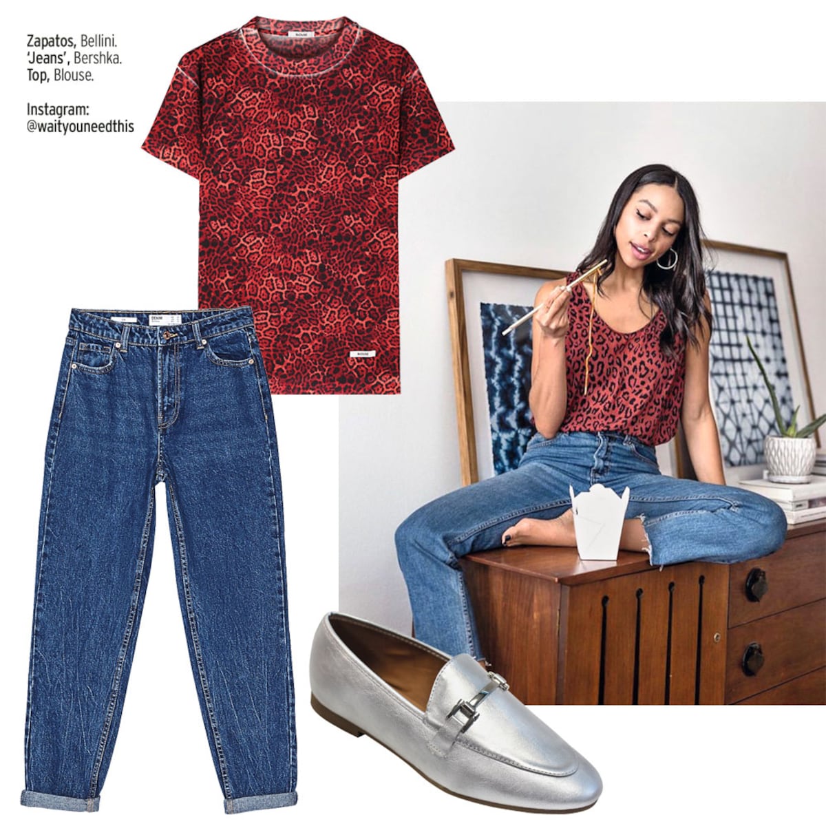 ¿Cómo me lo pongo yo? 4 atuendos con estampado animal y el color rojo