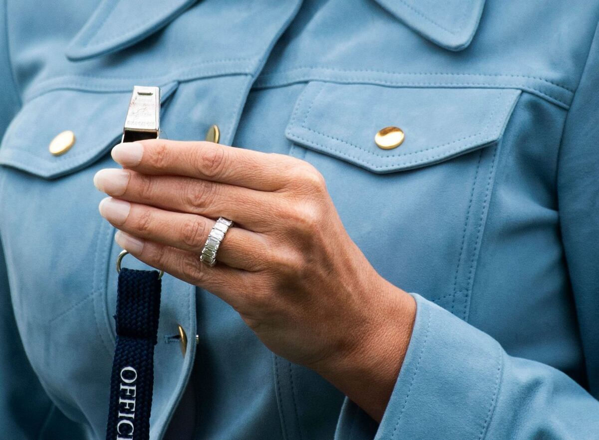 Melania y Donald Trump, en la carrera de huevos de Pascua en la Casa Blanca