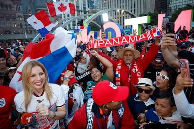 Fotos del ‘Banderazo’ panameño en Toronto: ‘La Marea Roja’ se toma la ciudad en vísperas de la cita mundialista con Ghana