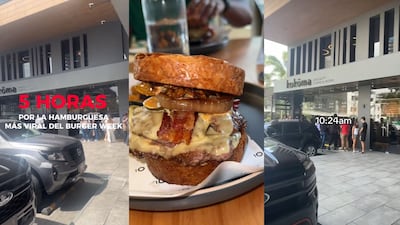 ‘Formé una fila de 5 horas en Panamá para probar esta hamburguesa viral de Burger Week’