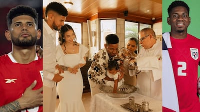 Andrés Andrade, de la Selección de Panamá, bautiza a su bebé y nombra como padrino a César Blackman