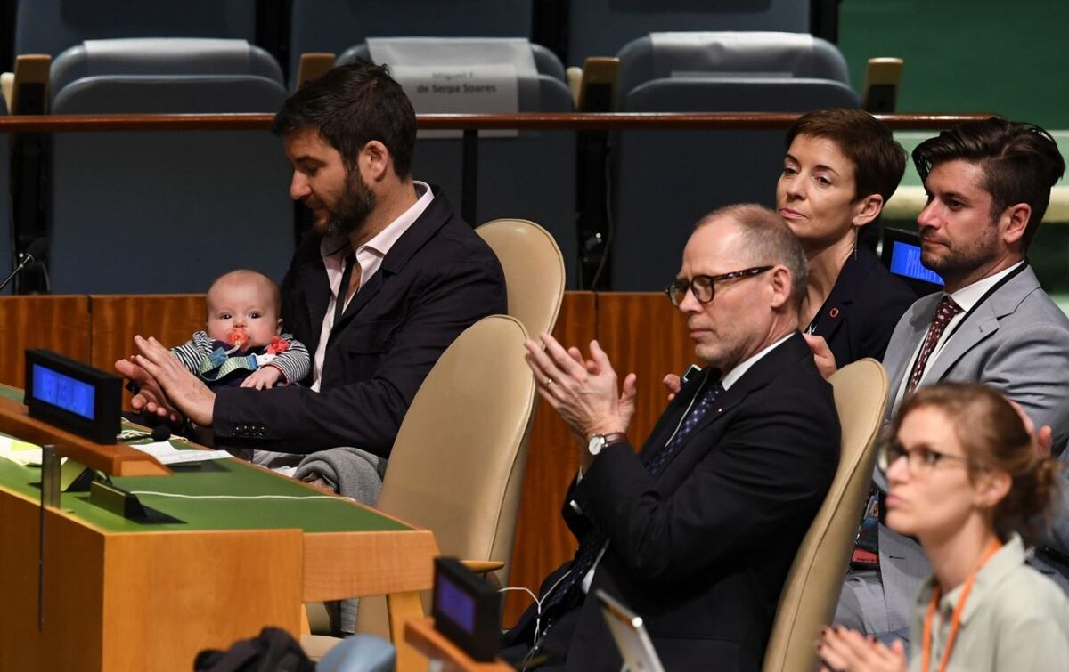 Jacinda Ardern, la primera ministra de Nueva Zelanda que llevó a su bebé a una reunión de la ONU