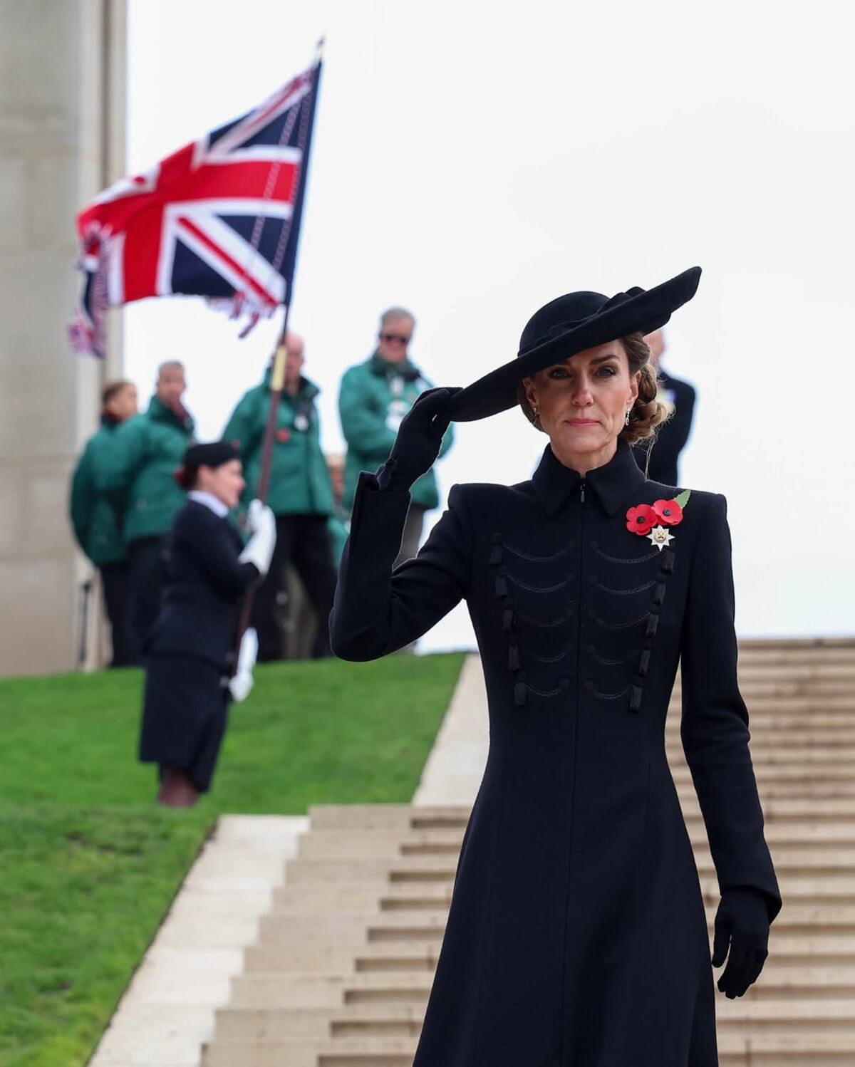 El ‘look’ negro de la princesa de Gales, Kate Middleton, para conmemorar el Día del Armisticio