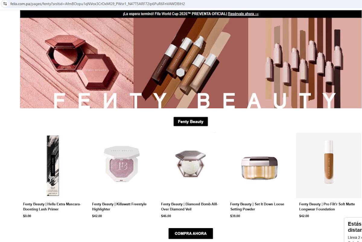 Fenty Beauty, la marca de cosméticos de Rihanna, llegará a tiendas en Panamá