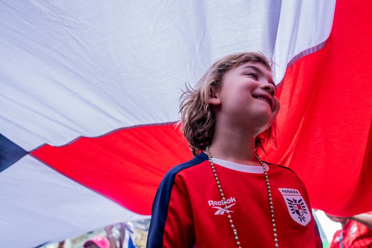 Fotos del banderazo panameño en Times Square, Nueva York, previo al partido contra Inglaterra