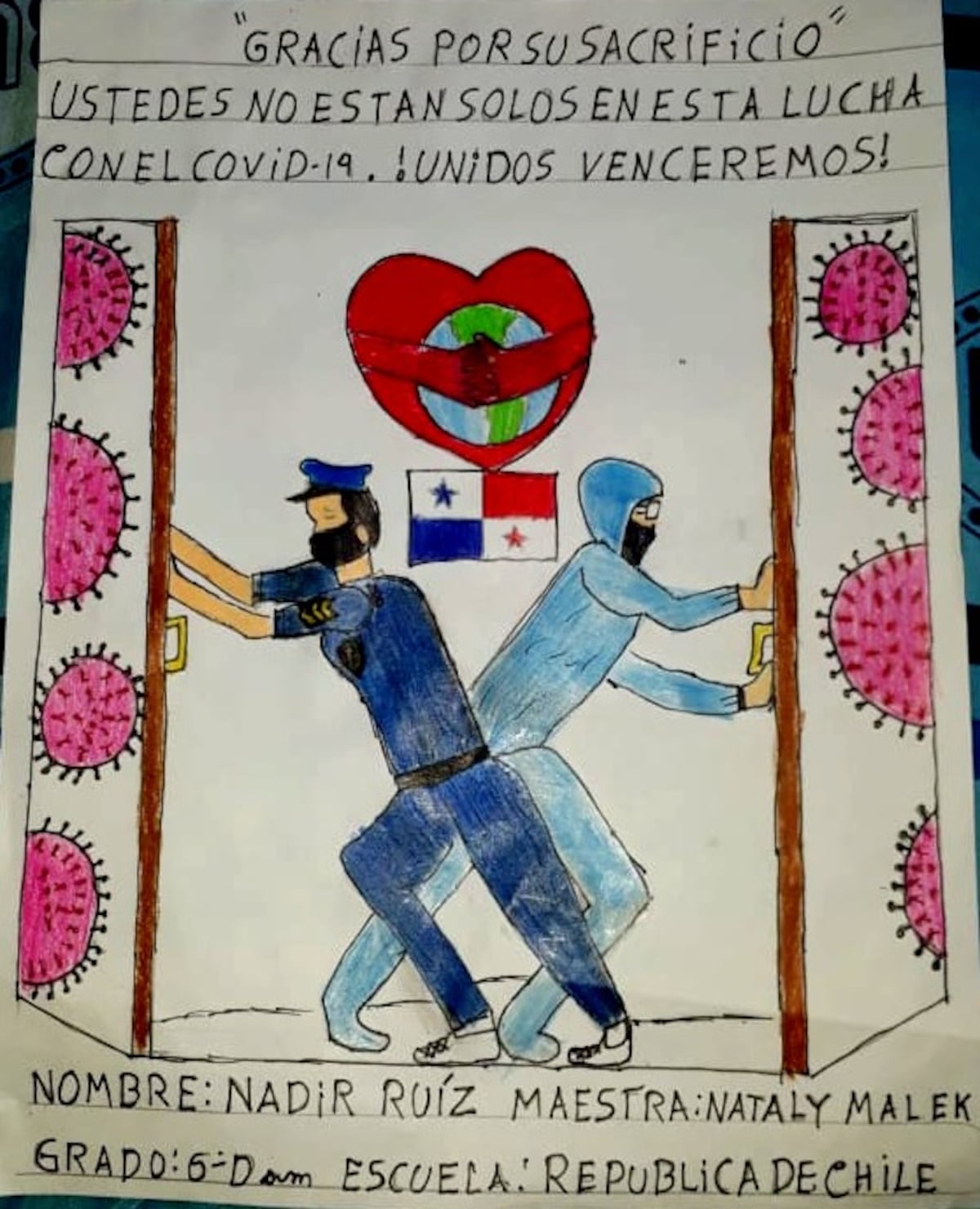 Estos dibujos son para ustedes, héroes de Panamá