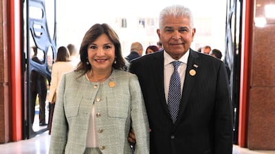 Nuevo viaje de la pareja presidencial: el presidente José Raúl Mulino y su esposa Maricel juntos en Chile