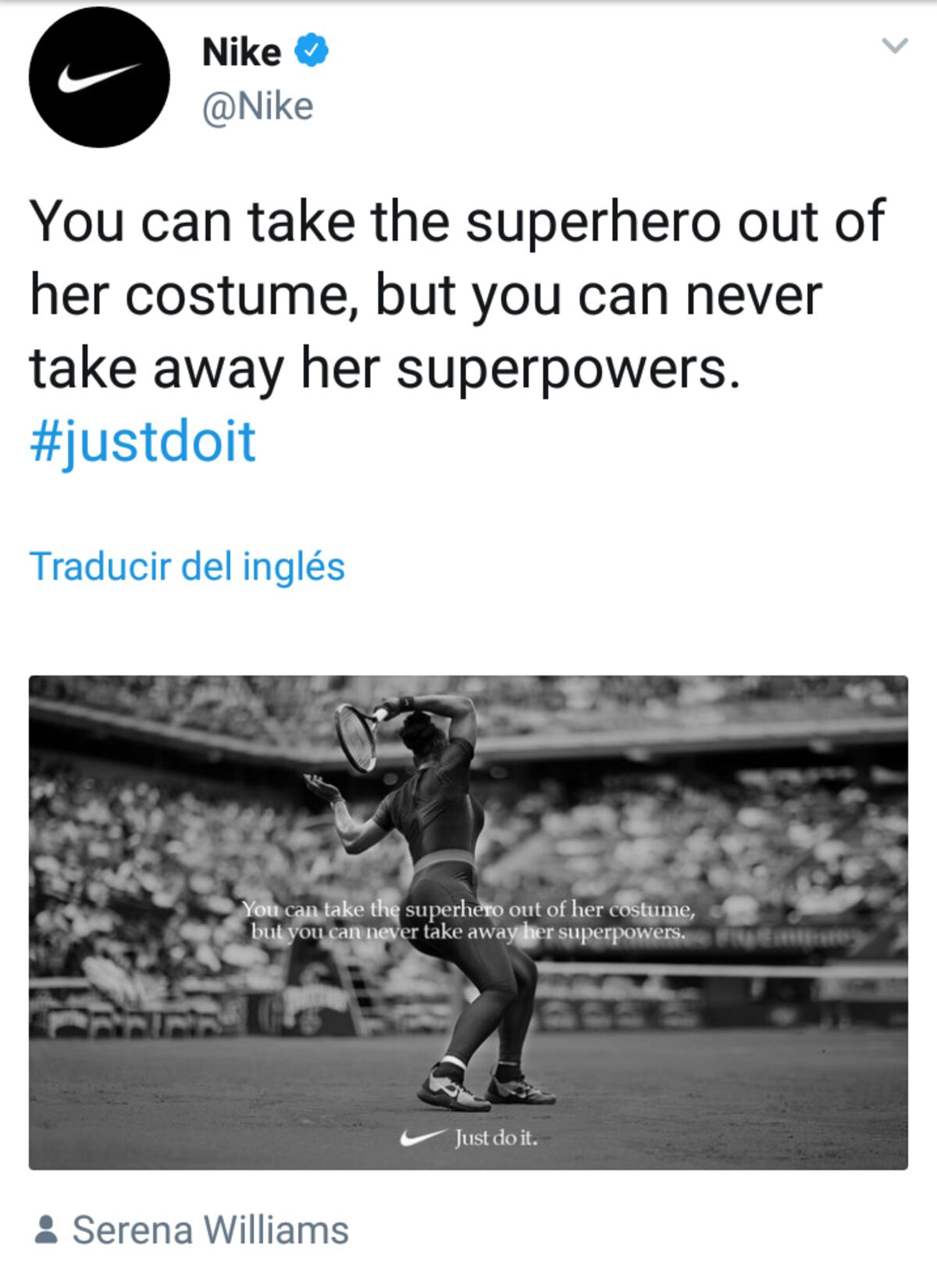 Con un tutú, la respuesta de Serena Williams a la polémica por su traje posparto