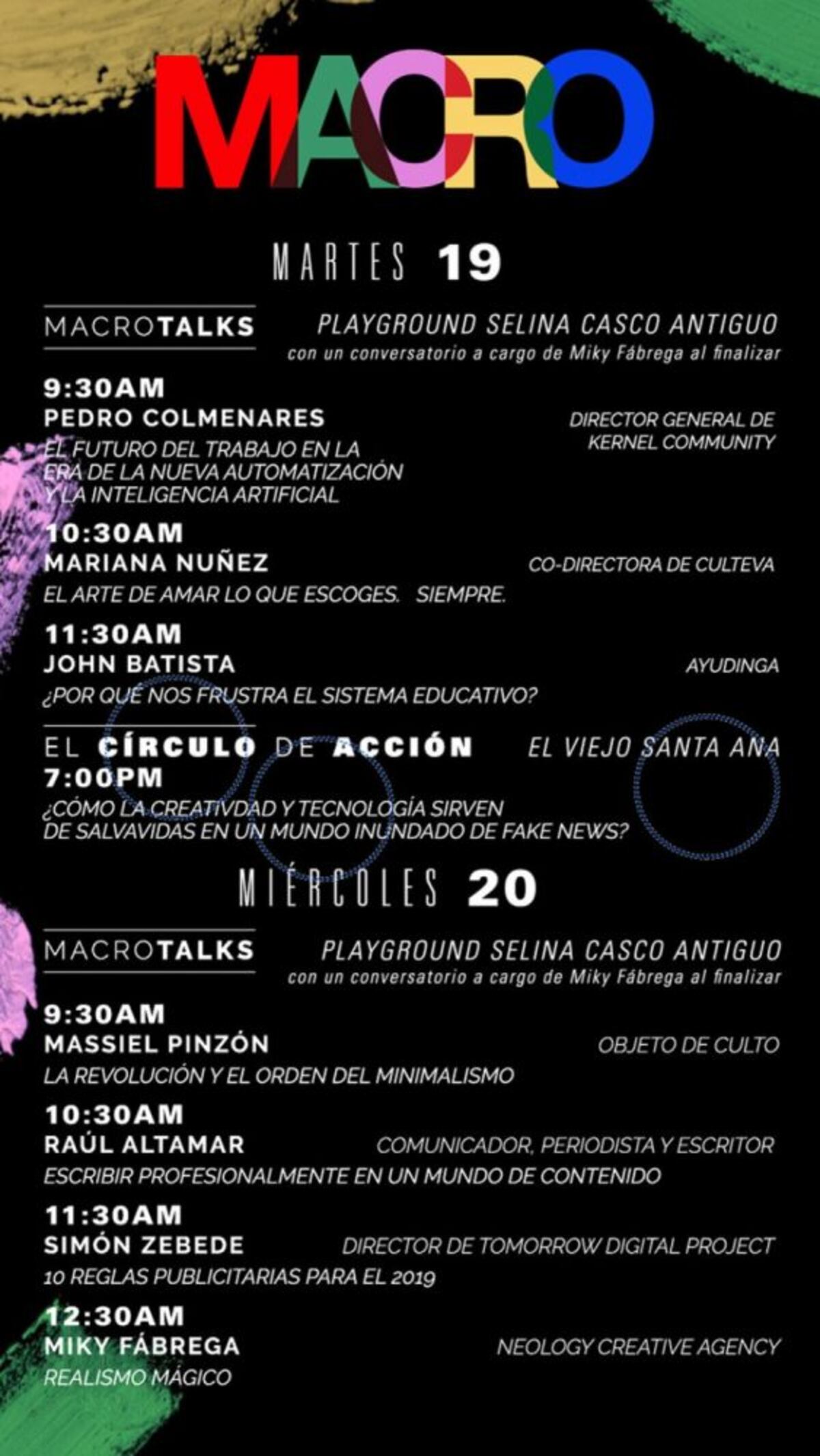 Esta es la agenda de actividades de Macrofest 2019