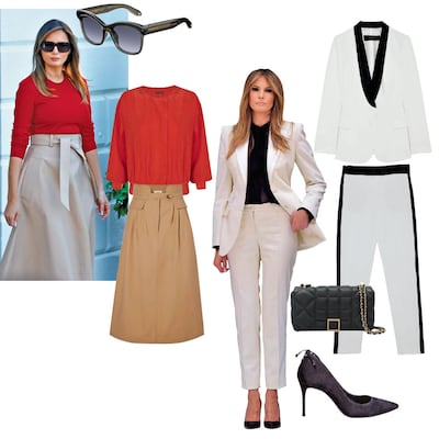 5 atuendos inspirados en el ‘look’ de Melania Trump