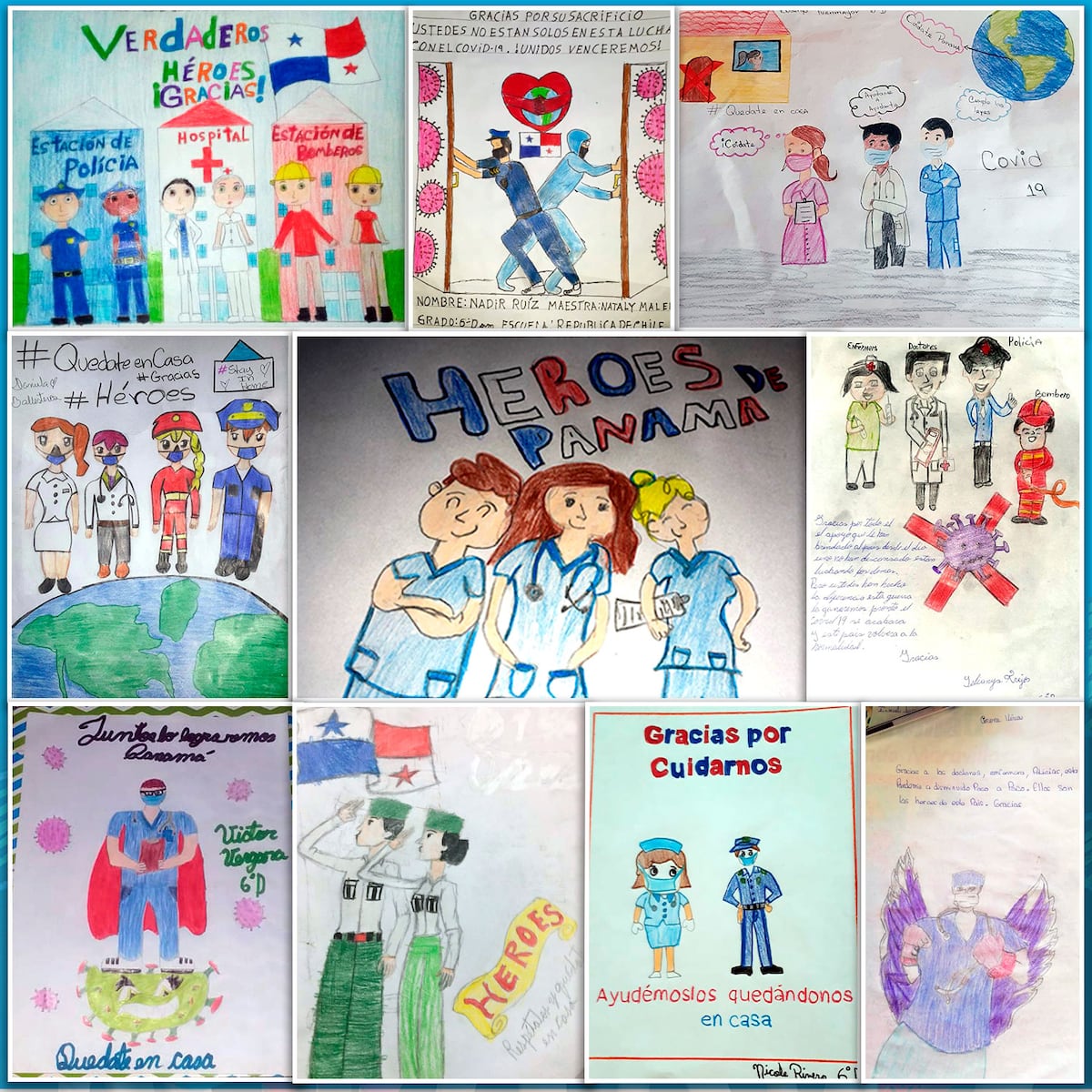 Estos dibujos son para ustedes, héroes de Panamá