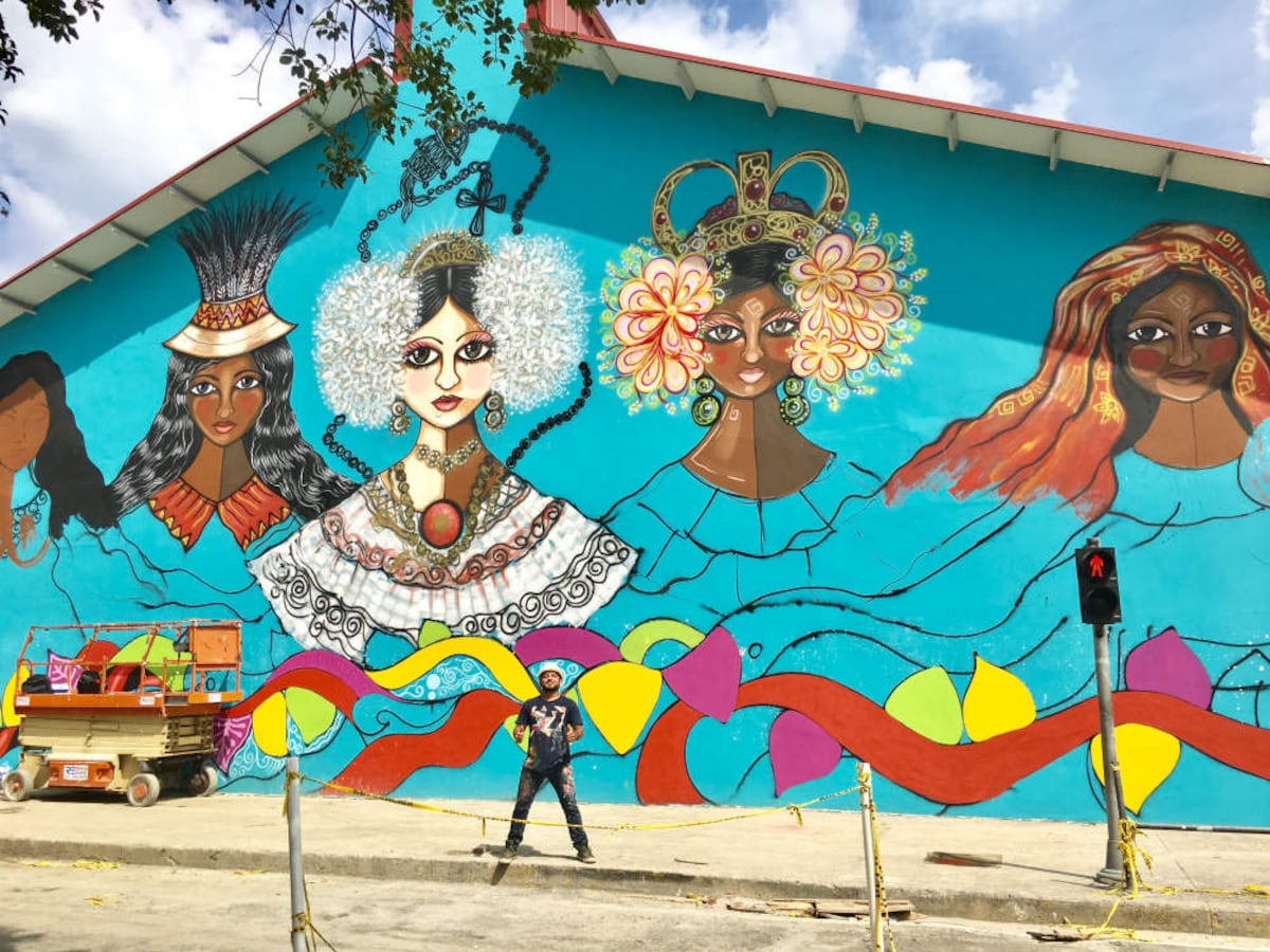 Un mural en homenaje a las mujeres panameñas