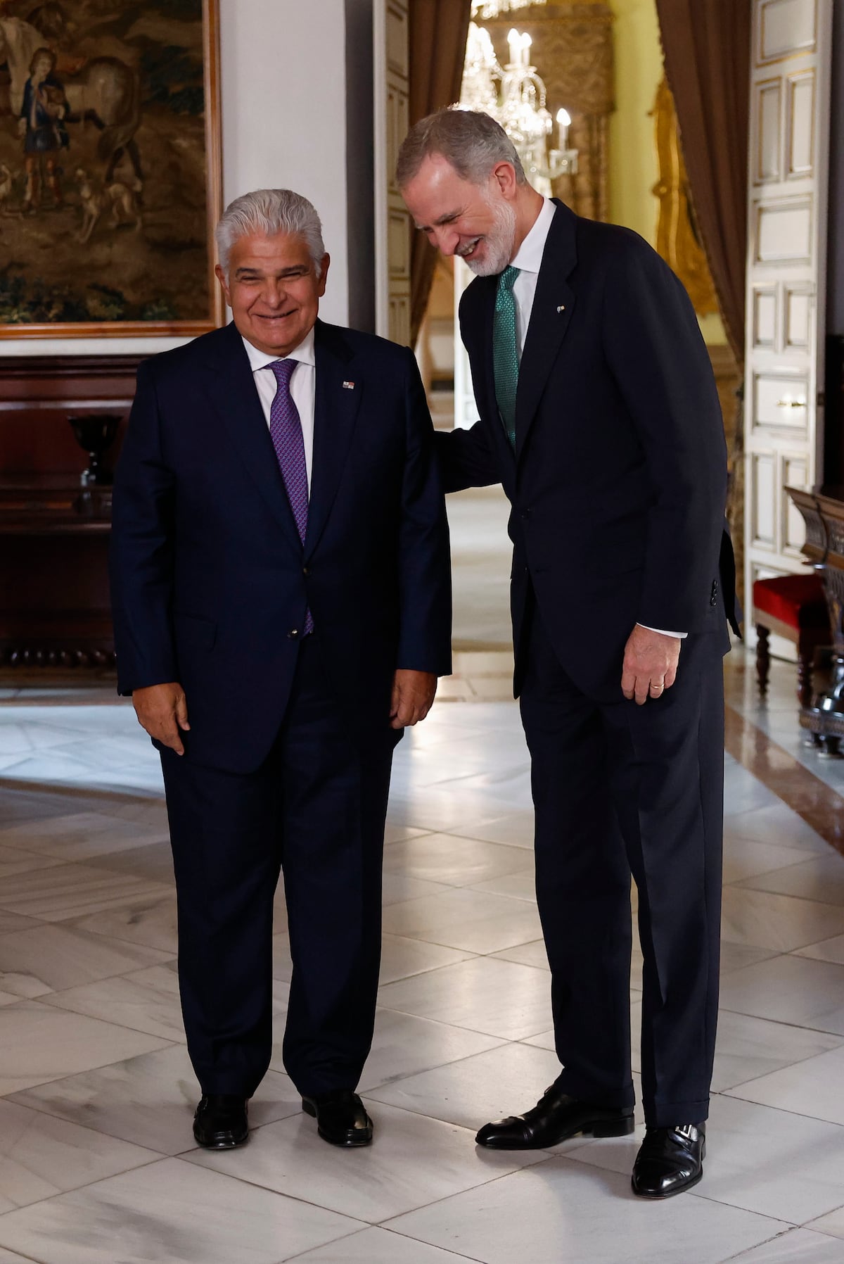 La primera dama de Panamá, Maricel de Mulino, y su primer encuentro oficial con la reina Letizia de España