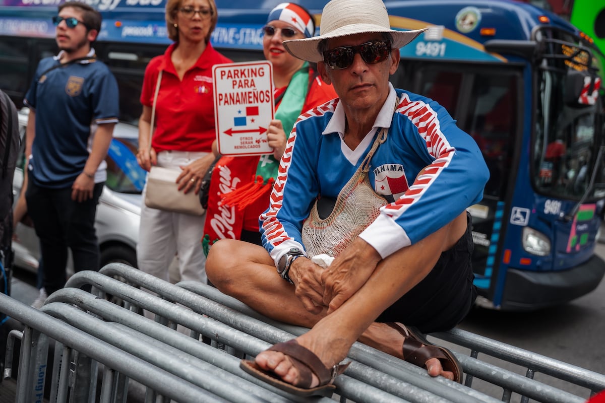 Fotos del banderazo panameño en Times Square, Nueva York, previo al partido contra Inglaterra