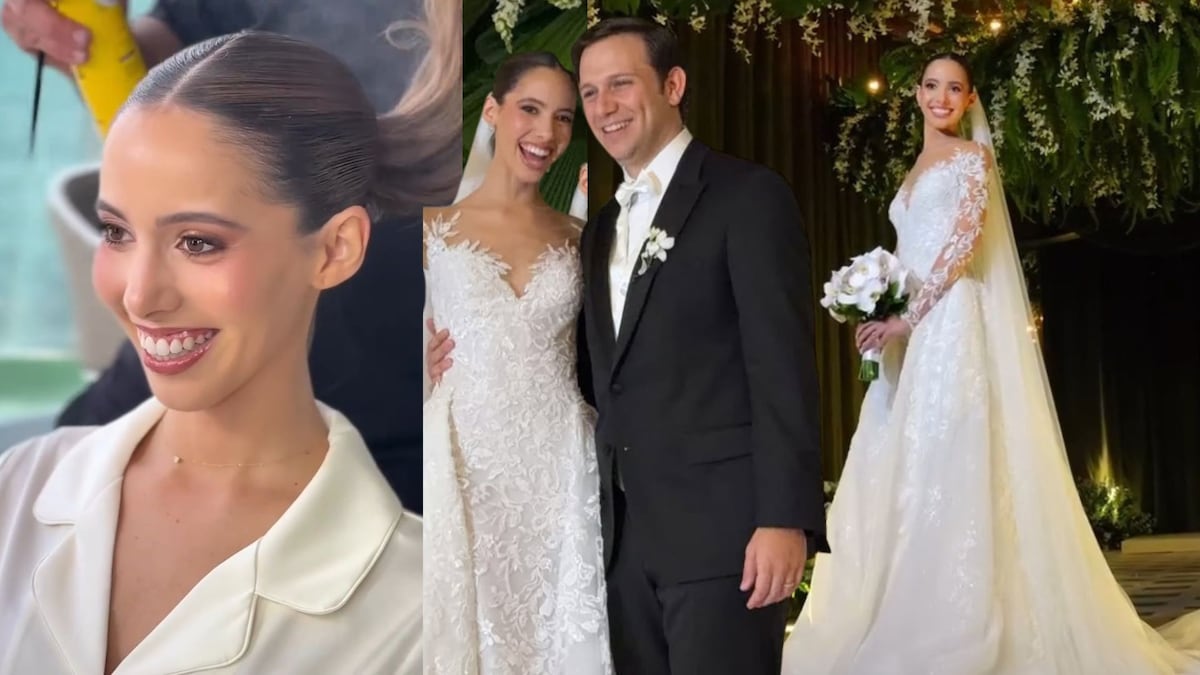 Anabelle Laffitte, esposa de Adrián Varela, y su vestido de novia