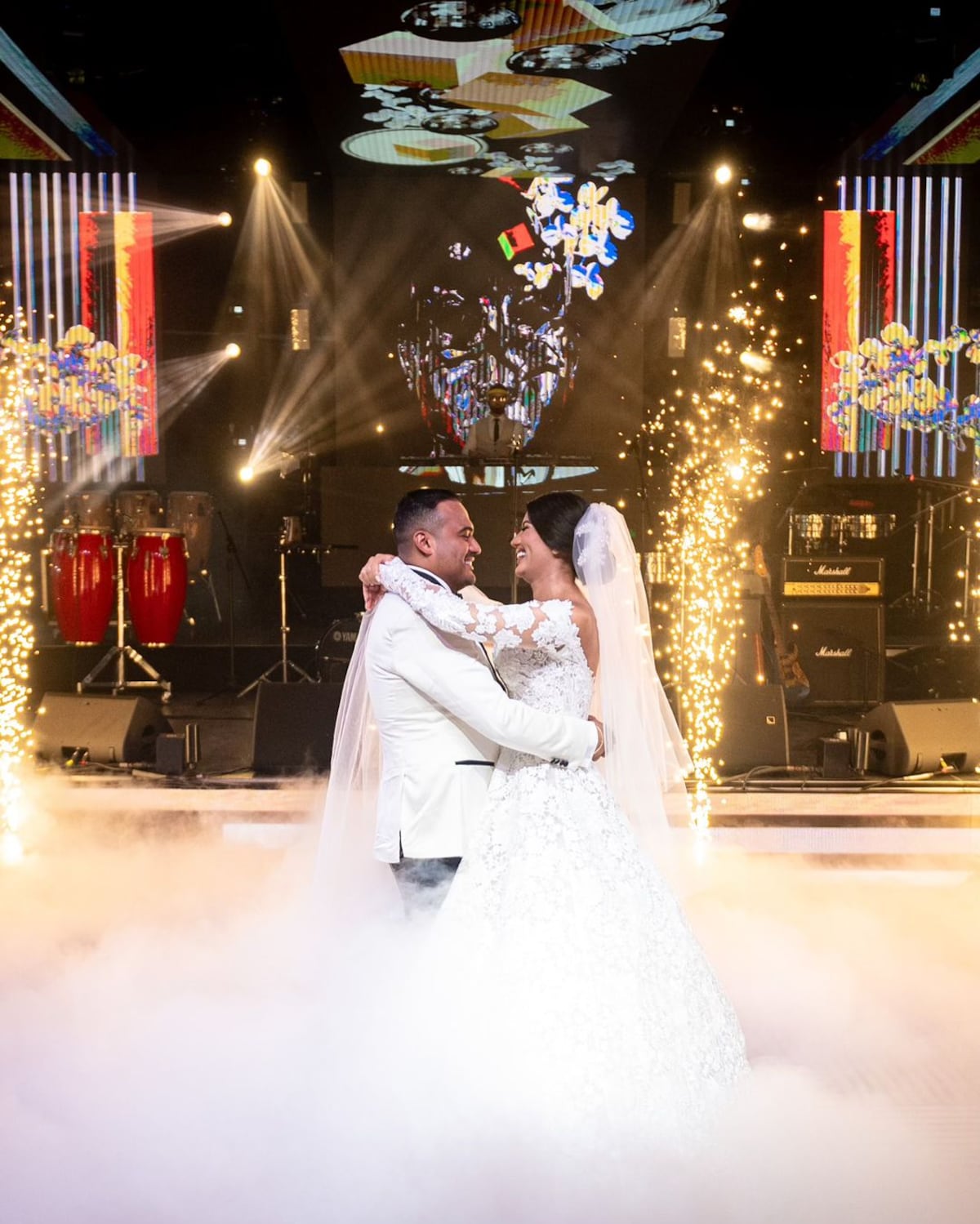 La boda por la iglesia de Sthefany Gutiérrez, Miss Venezuela 2017, con el empresario Jorge Silva